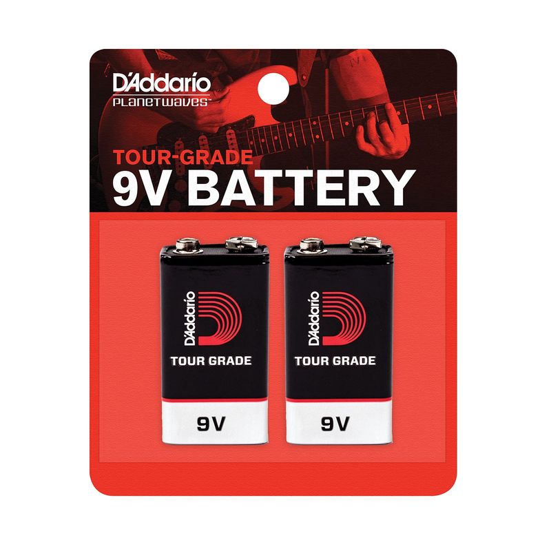 D'Addario Tour Grade 9v Battery - 2 Pack