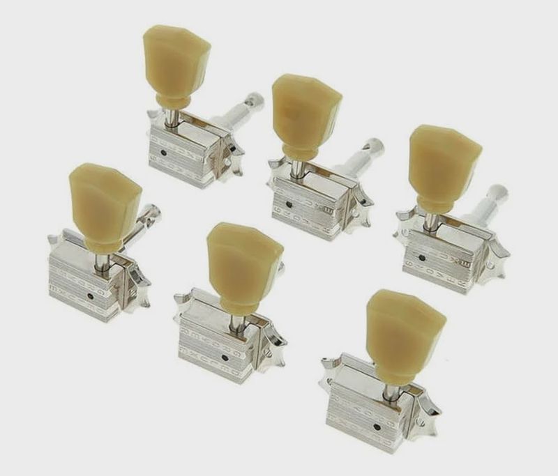 Grover Vintage Style Machine Heads - 3+3 Nickel