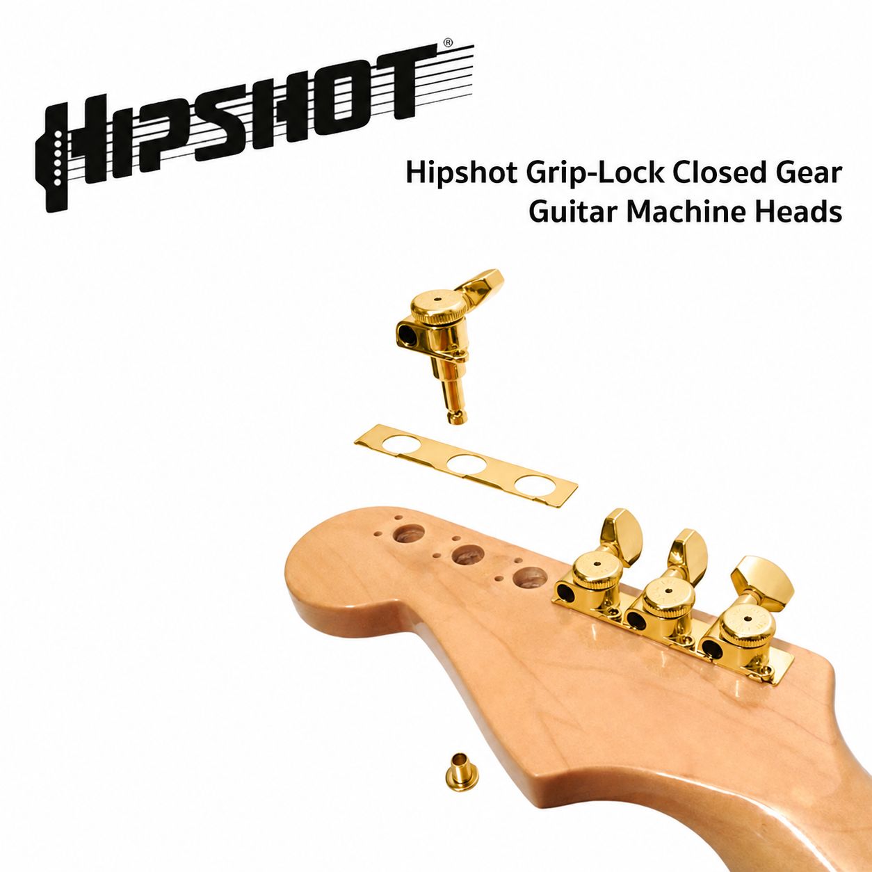 Hipshot Grip-Lock Tuners - Fender® Directrofit™ - Gold