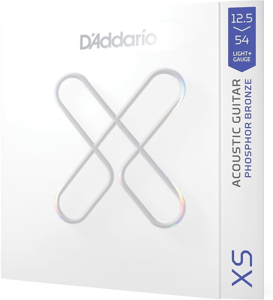 D'Addario XSAPB12554 12.5-54 Light Plus XS Acoustic Guitar Strings