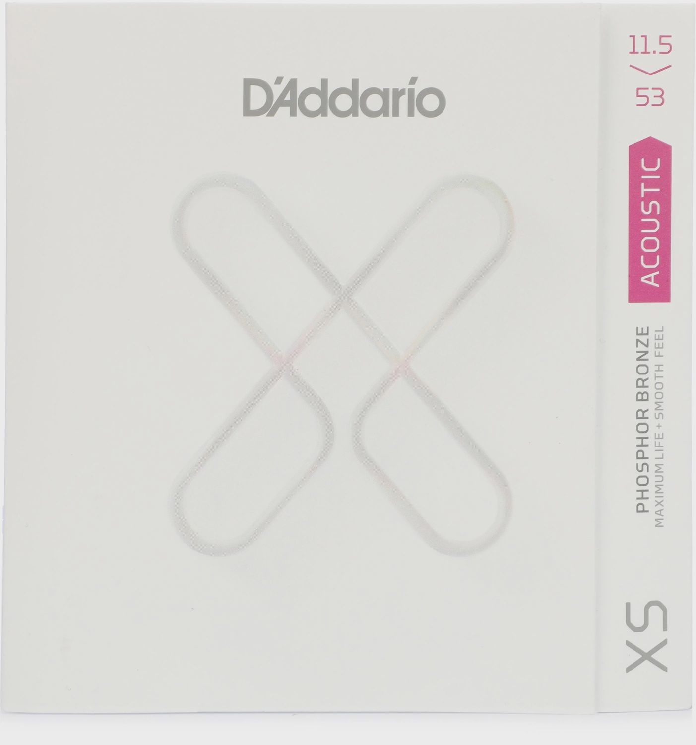 D'Addario XSAPB11553 11.5-53 Custom Light Plus XS Acoustic Guitar Strings