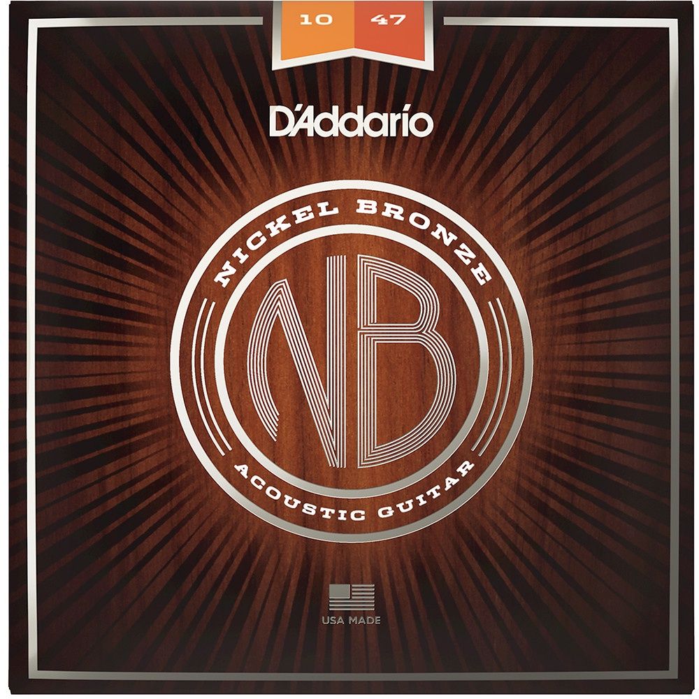 D'Addario NB1047 10-47 Extra Light Nickel Bronze Acoustic Guitar Strings