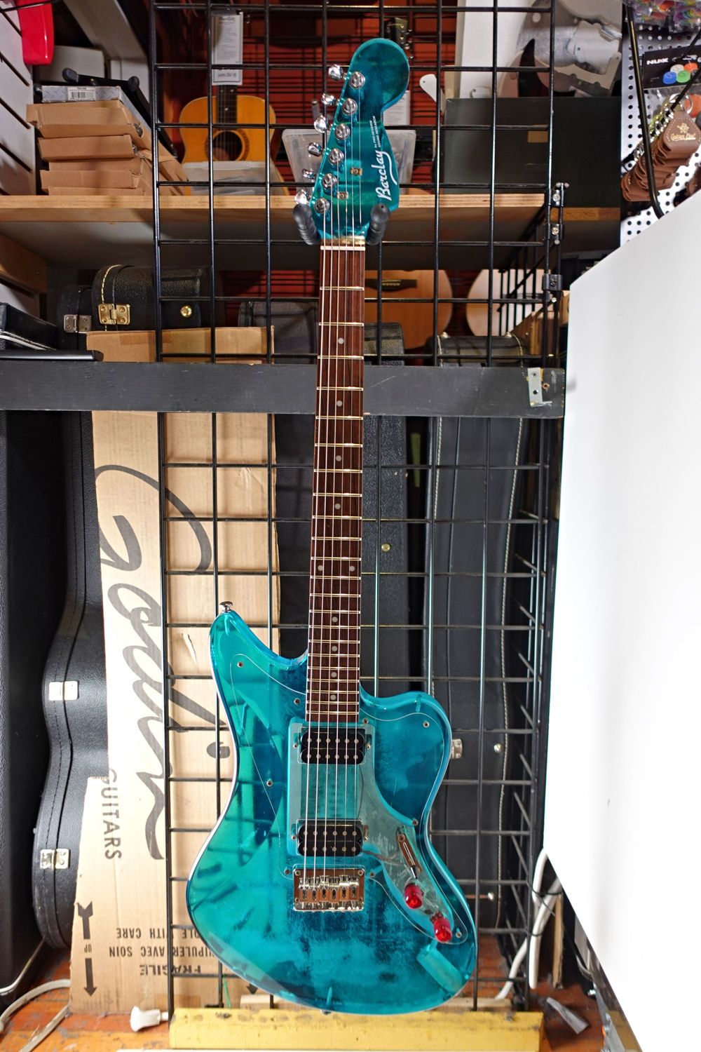 1990s Barclay 5004 HH Jazzmaster Style Acrylic Guitar