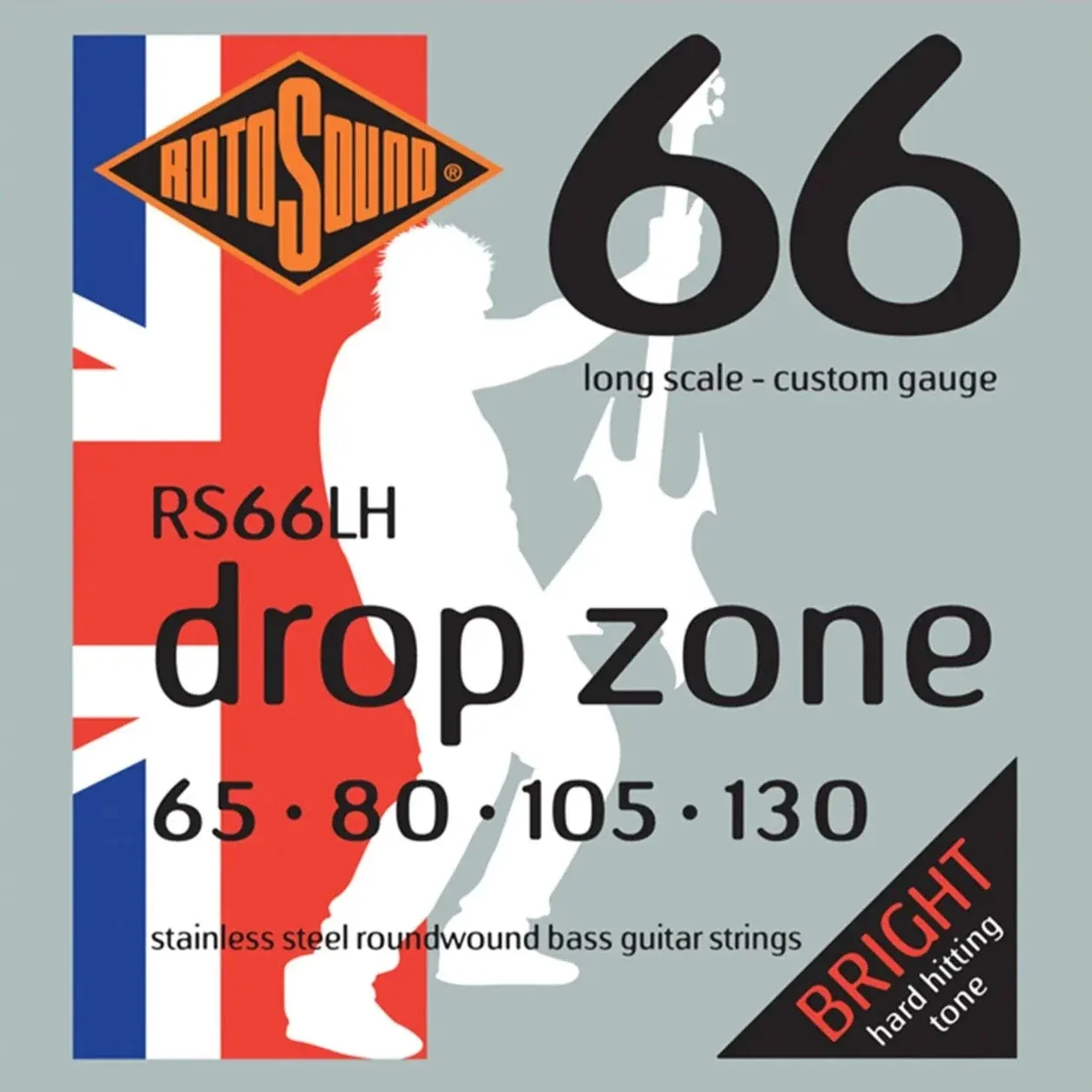 Rotosound Drop Zone Stainless Steel Bass String Set 65-130