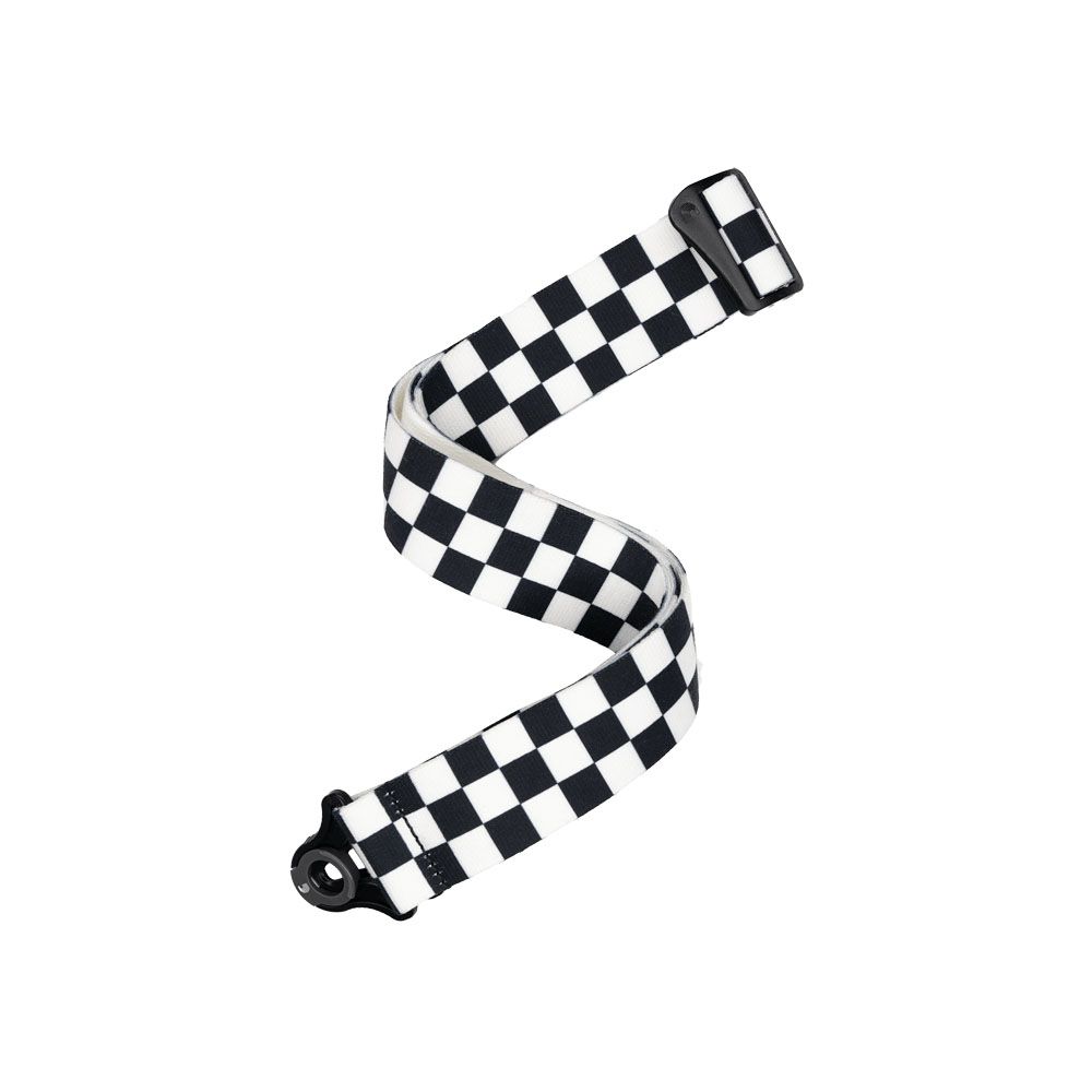 D'Addario Auto Lock Guitar Straps - Checkerboard