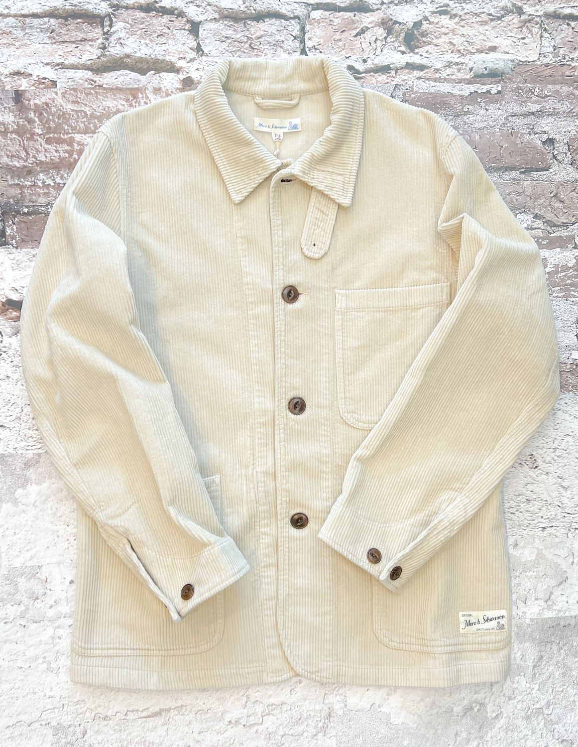 JKT03C Organic Wide Corduroy Jacket, Color: Nature, Size: S