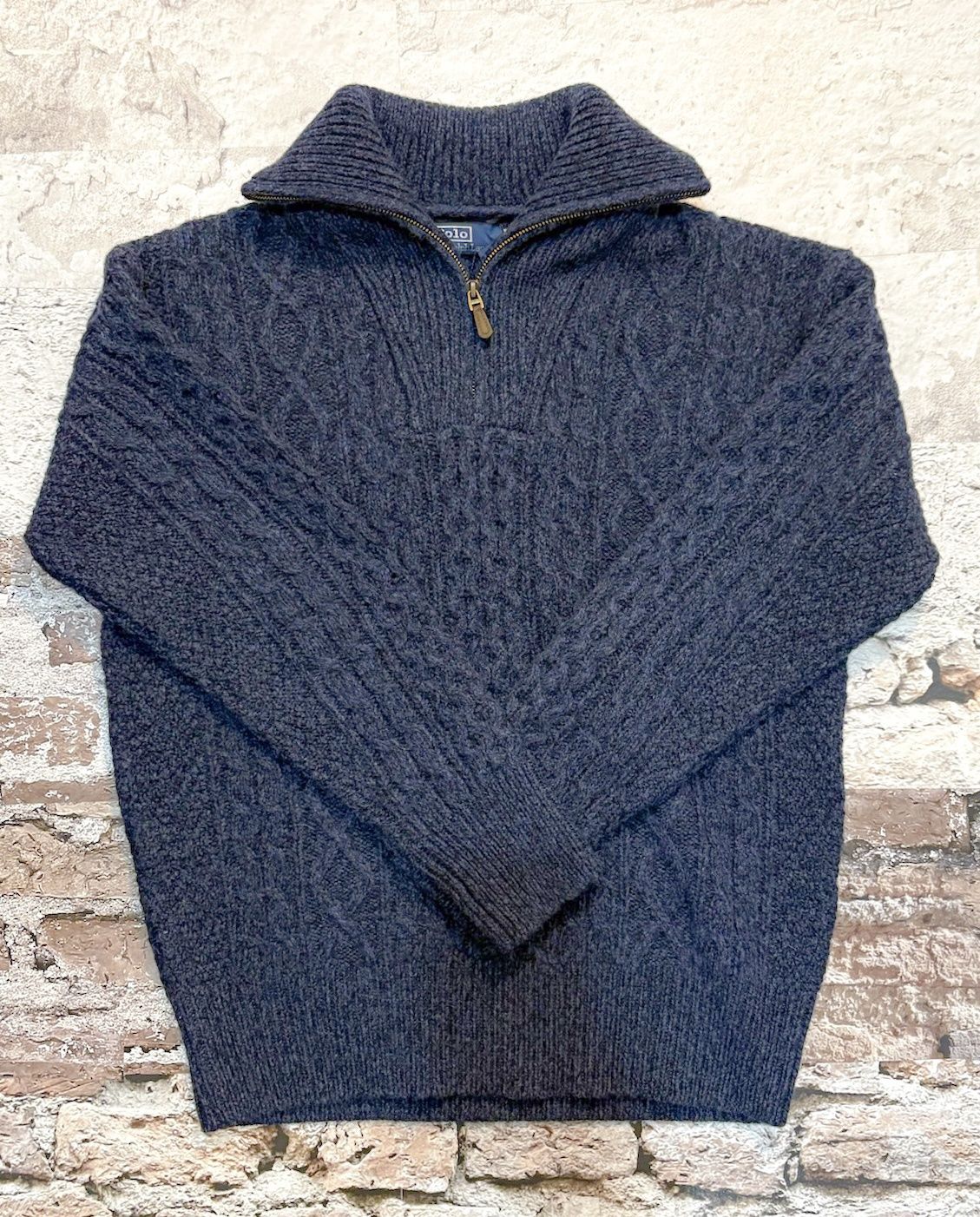 WOOL/ALPACA BLEND 1/2 ZIP SWEATER