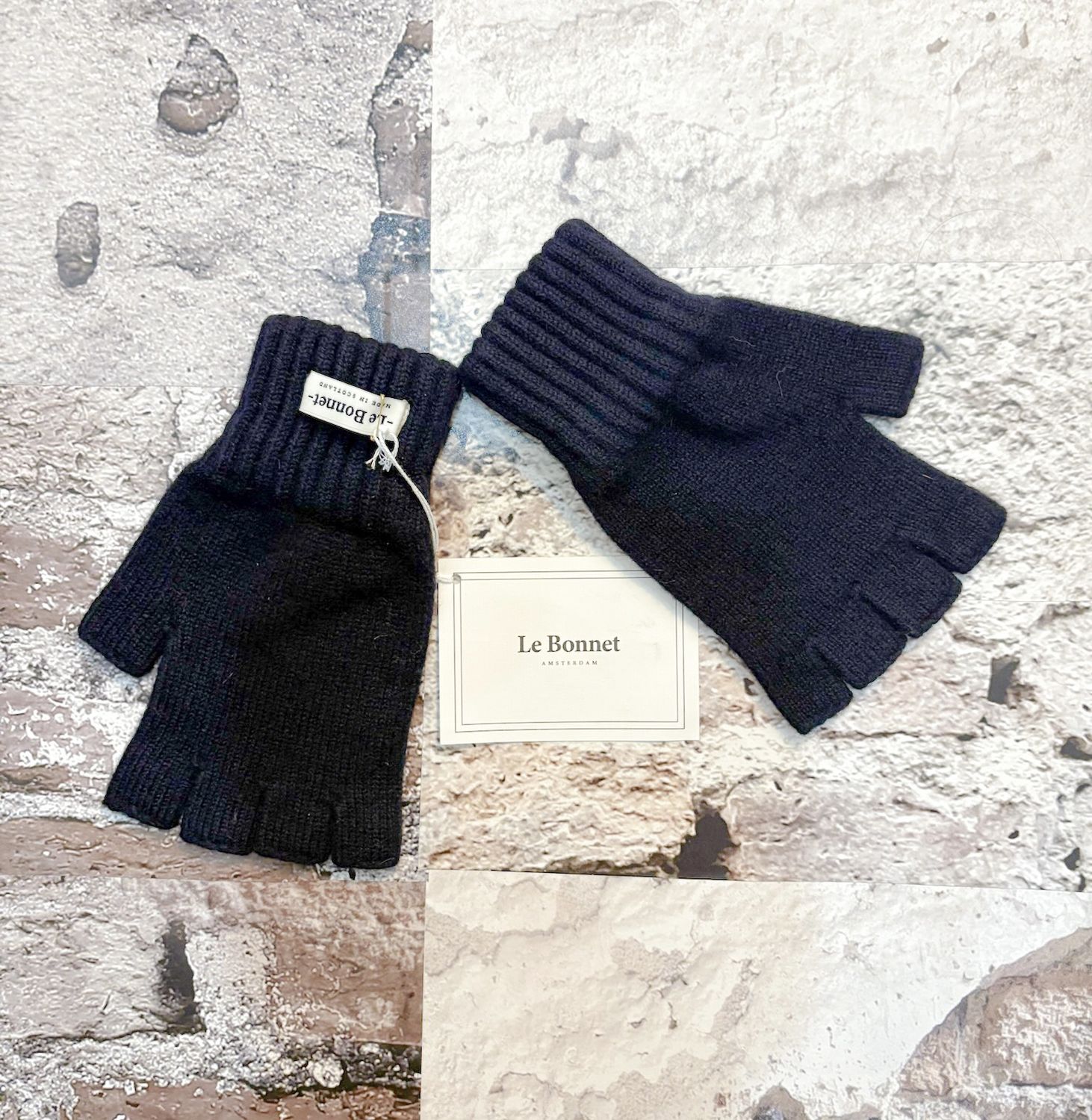 Le Bonnet Fingerless Gloves, Color: Midnight, Size: S