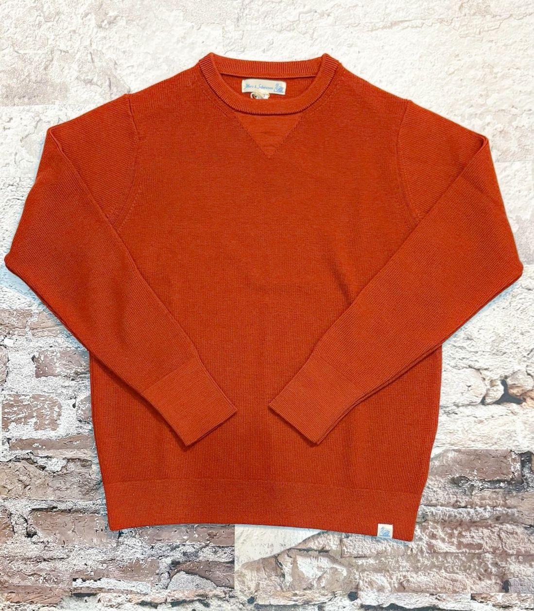 MWCC01 Ribbed Merino Classic Fit Sweater, Color: Clay, Size: S