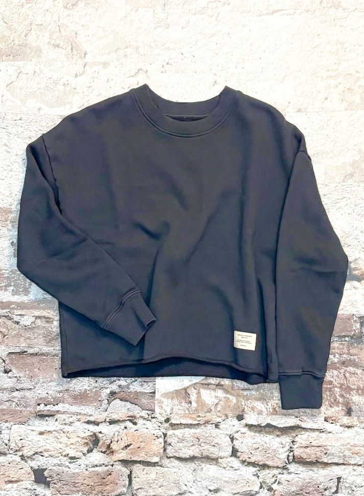 Edge 11 oz Open Edge Oversized Boxy Fit  Sweatshirt, Color: Charcoal, Size: XS