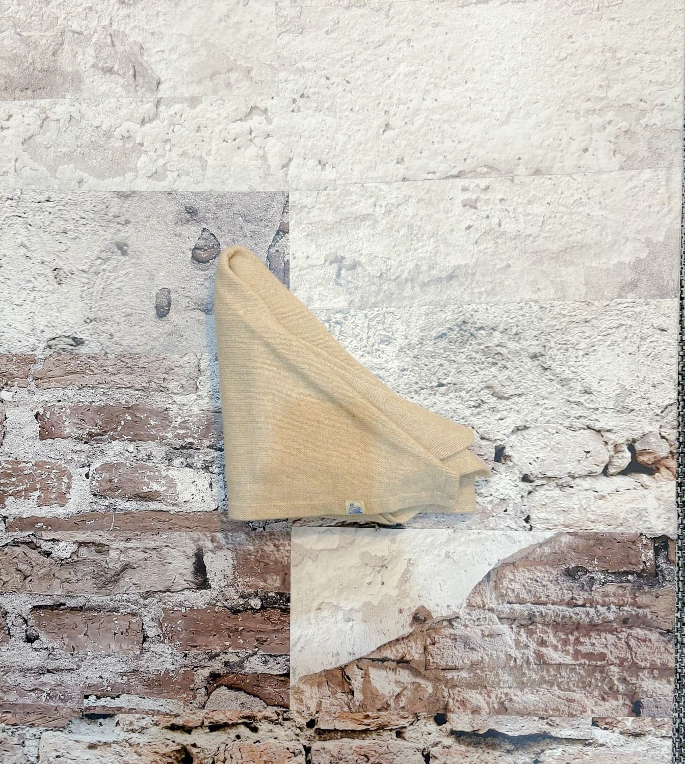SKTS01 Triangle Merino/Silk/Cashmere Scarf, Color: Nature Melange