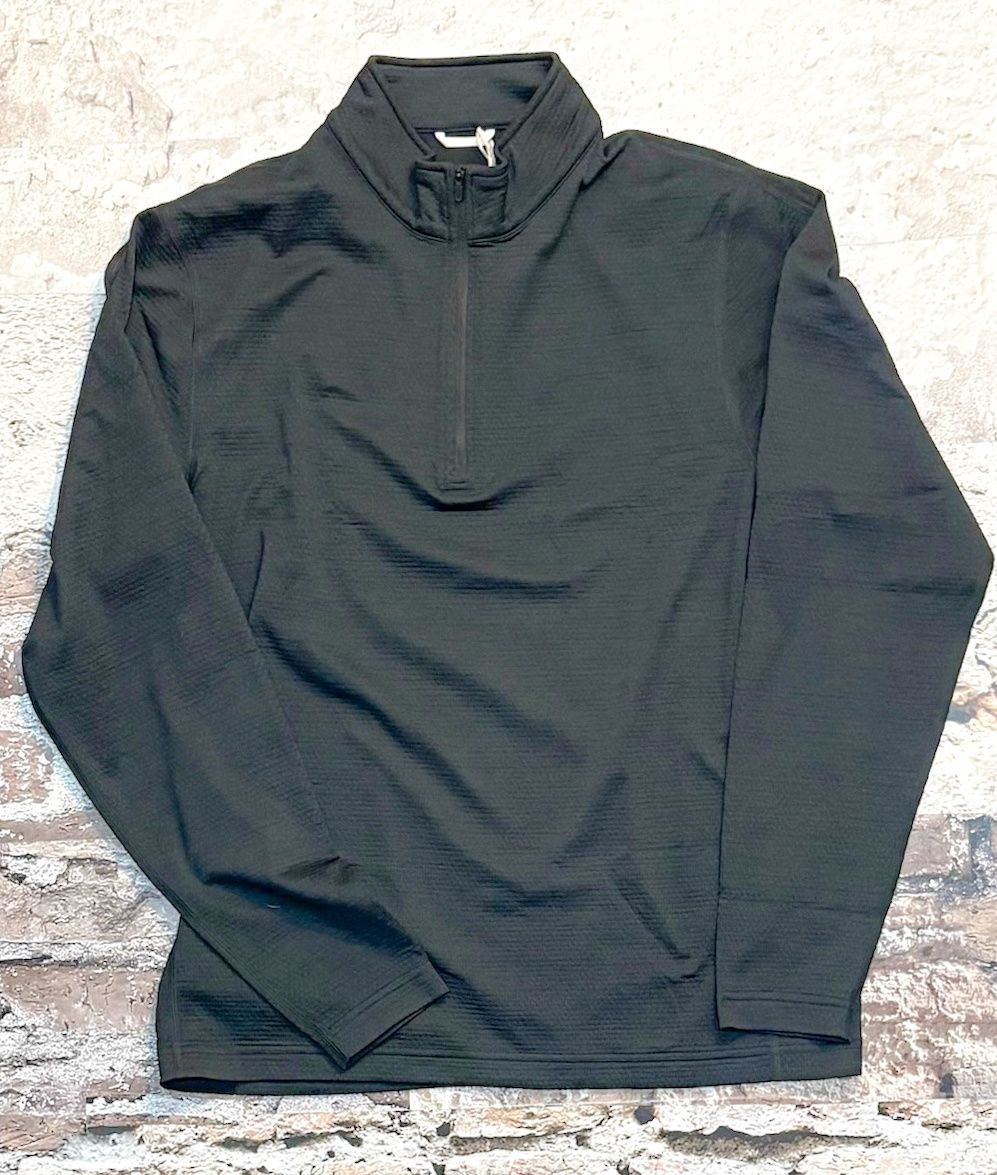 Solotex Mesh Tiebreak 1/4 Zip, Color: Heather Black, Size: Medium