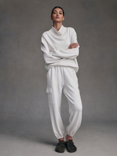 the cargo pant 25, Size: M, Colour: ivory marl, Season: 2430