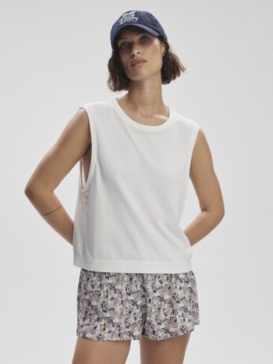 page seamless crop tank, Size: X/XS, Colour: snow white, Season: 2311