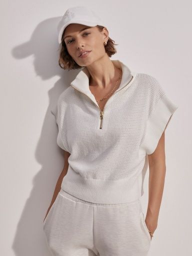 fulton cropped knit, Size: M, Colour: snow white, Season: 2411