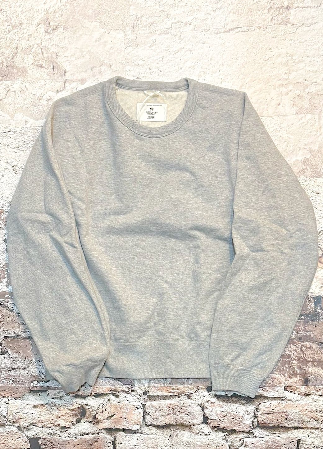 Midweight Terry Relaxed Crewneck, Color: Heather Grey, Size: S