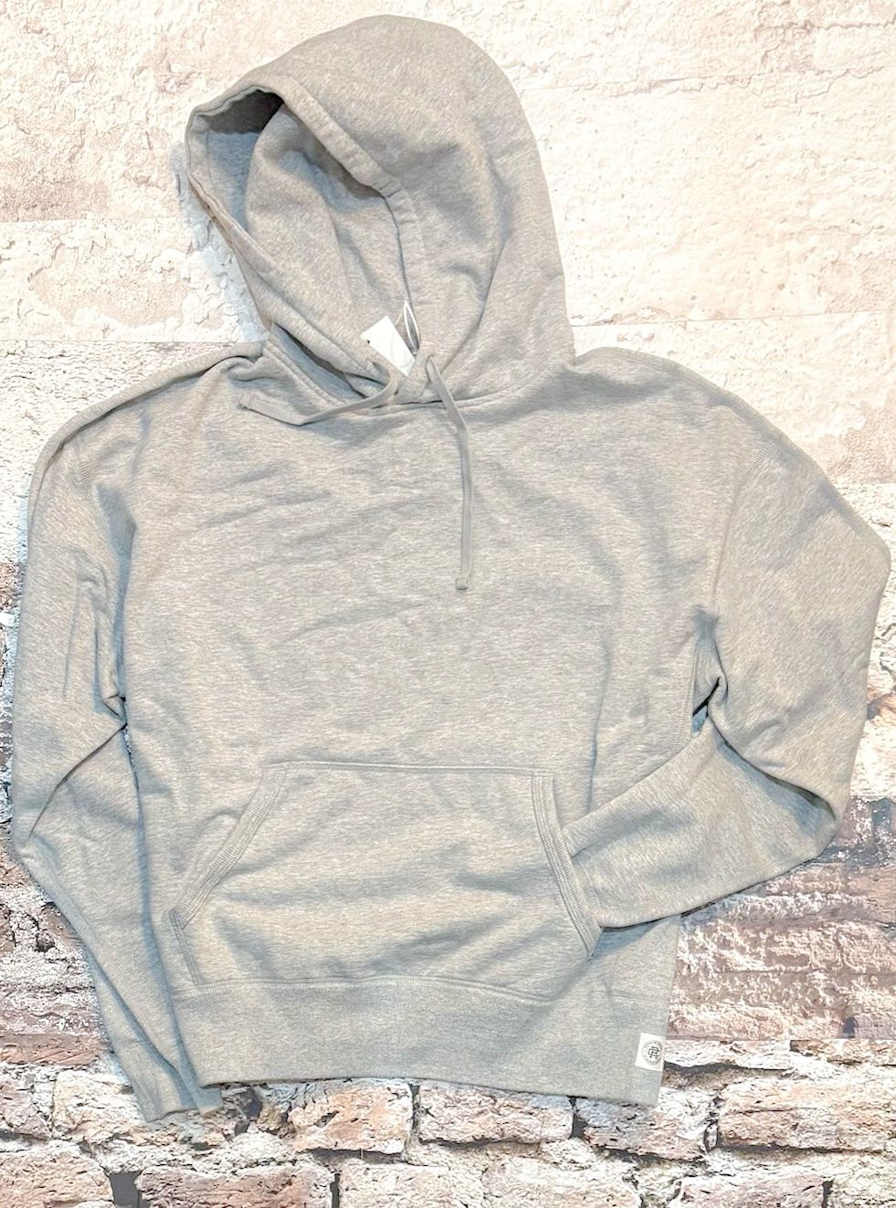 Midweight Terry Relaxed Hoodie, Color: Heather Grey, Size: S