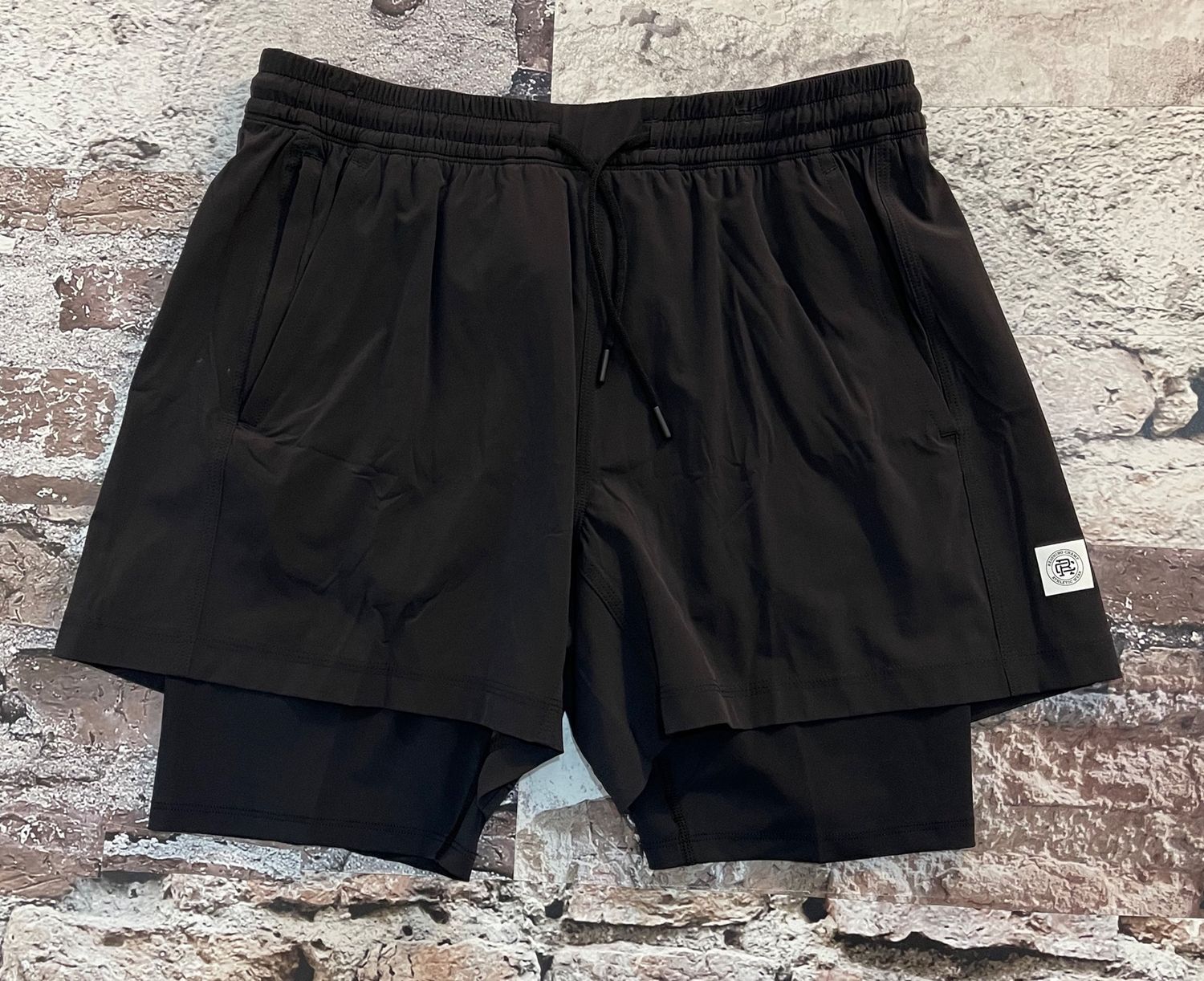 4-Way Stretch Nylon Combo Training Short 5&quot;, Color: Black, Size: S