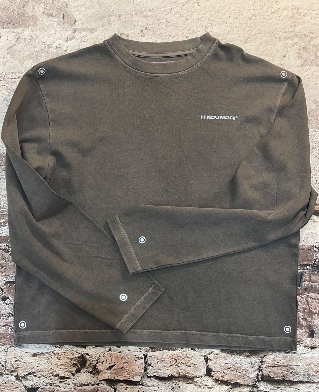 Koumori Boulder Long Sleeve, Size: S, Color: Black Garment Dye