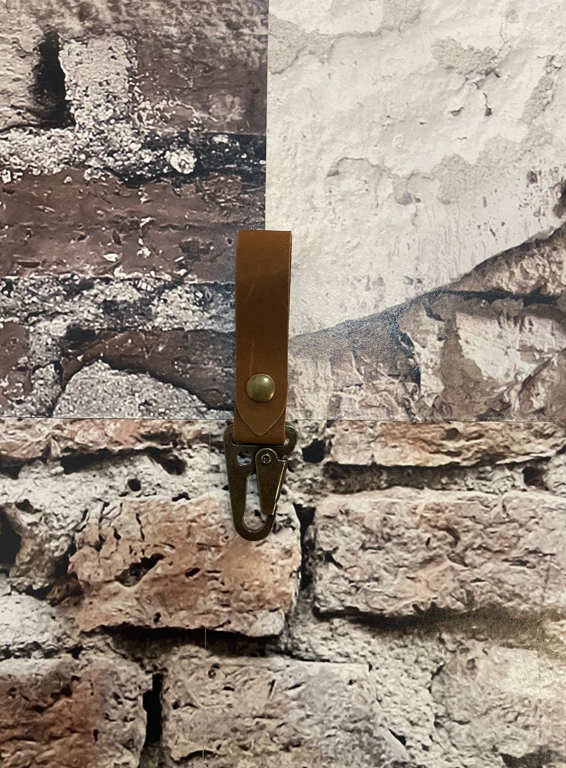 Leather Keychain W/ Snap &amp; Clip