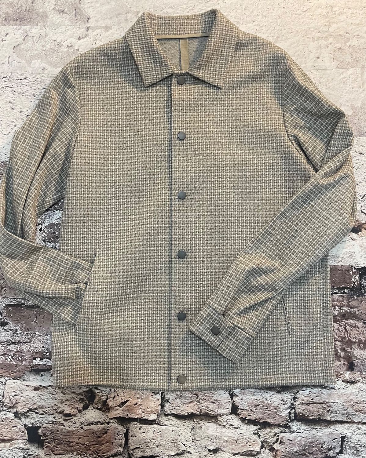 Men&#39;s Houndstooth Coach&#39;s Jacket, Color: Grey, Size: 48