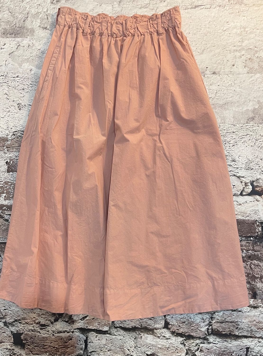 Women’s Skirt, Organic Cotton Poplin, 3.5 OZ, Relaxed Fit, Color: Peach, Size: 3/XS, Season: SS