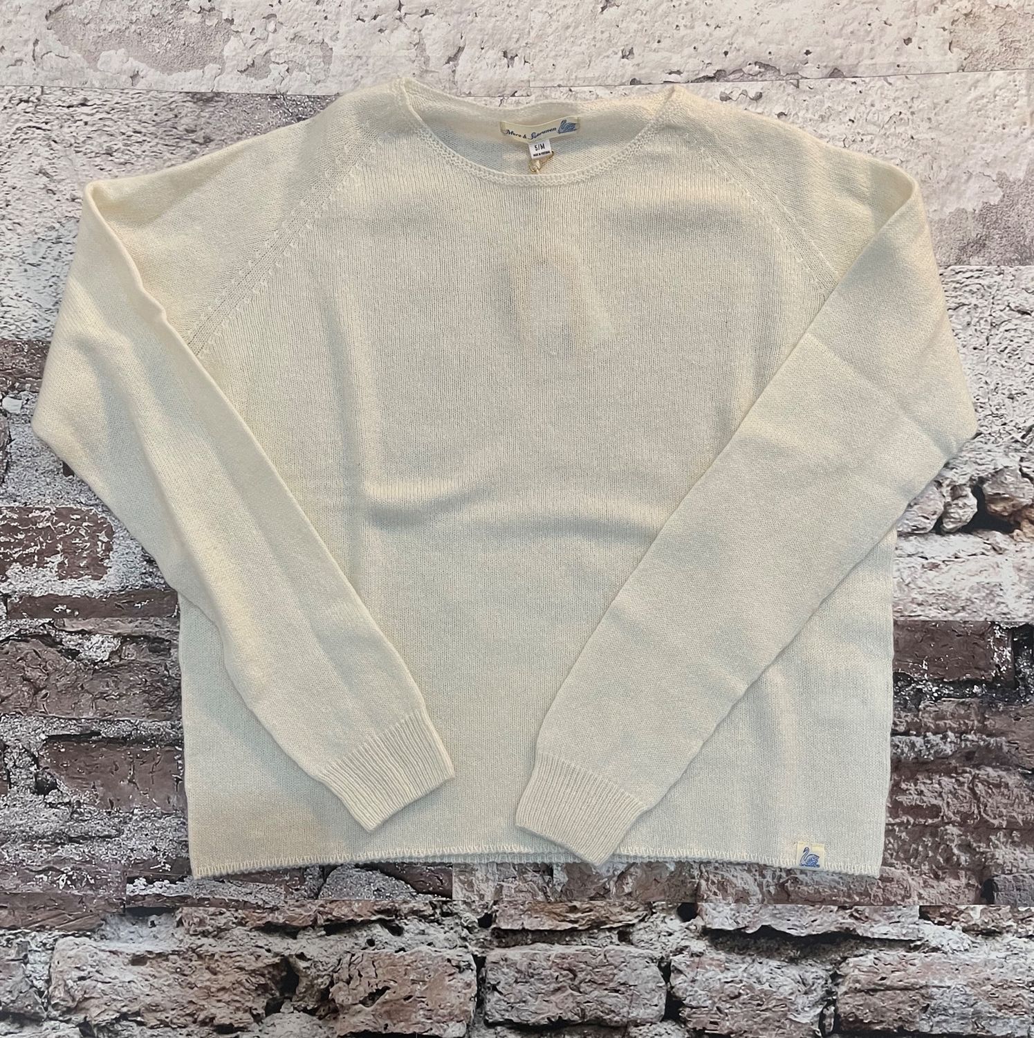 SKCN01 Women’s Crew Neck Pullover, Relaxed Fit, Color: Nature, Size: 3/XS, Season: Stock