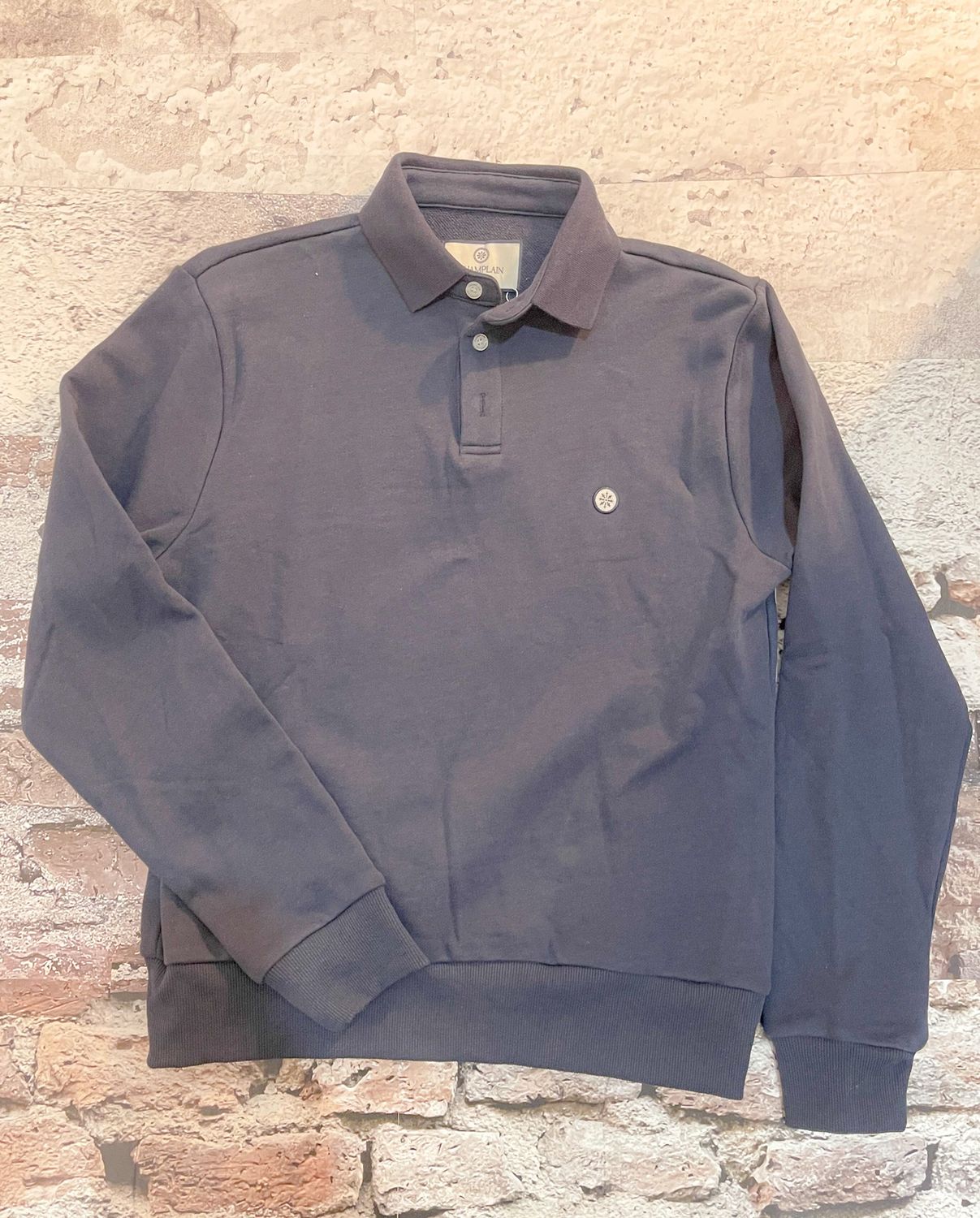 Champlain Long Sleeve Polo, Color: Navy, Size: S