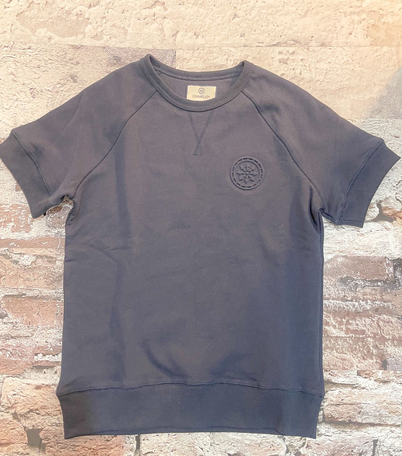 Champlain Fleece Tee, Color: Navy, Size: S