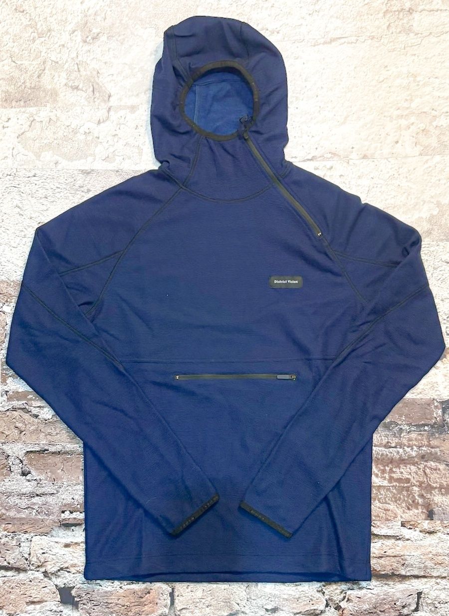 Hooded Running Mid-Layer, Color: Deep Navy, Size: S