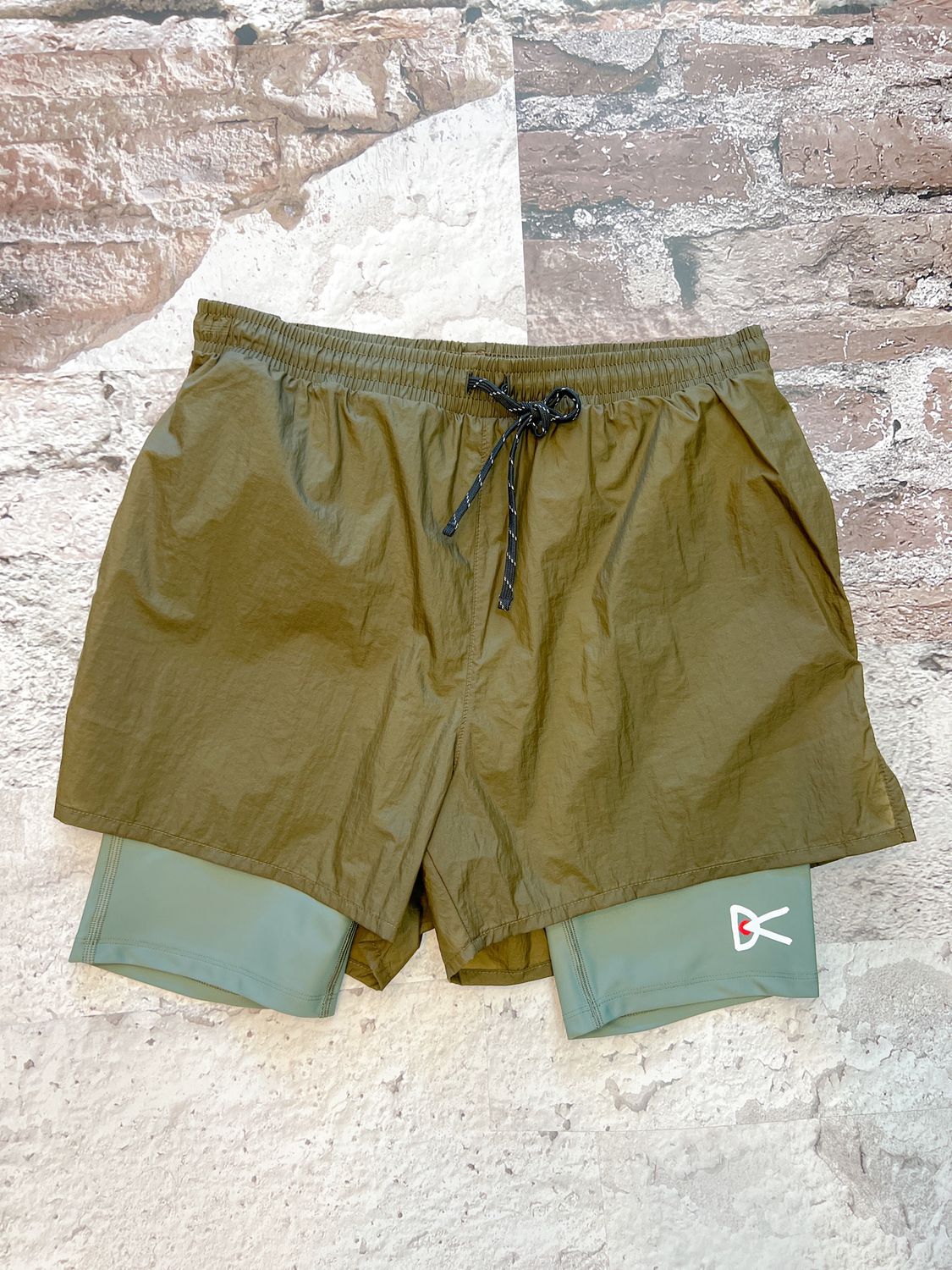 Ripstop Layered Trail Shorts, Color: Olive, Size: S