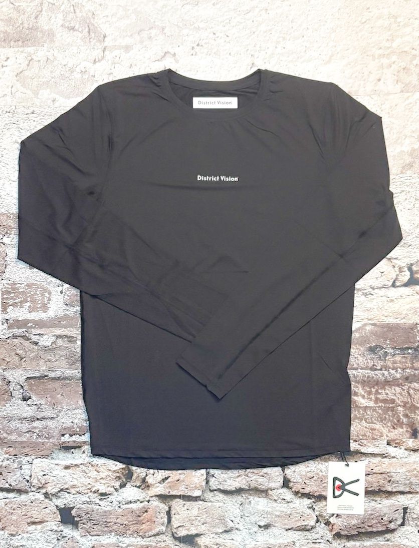 Ultralight Aloe Long Sleeve Tee, Color: Black Wordmark, Size: S