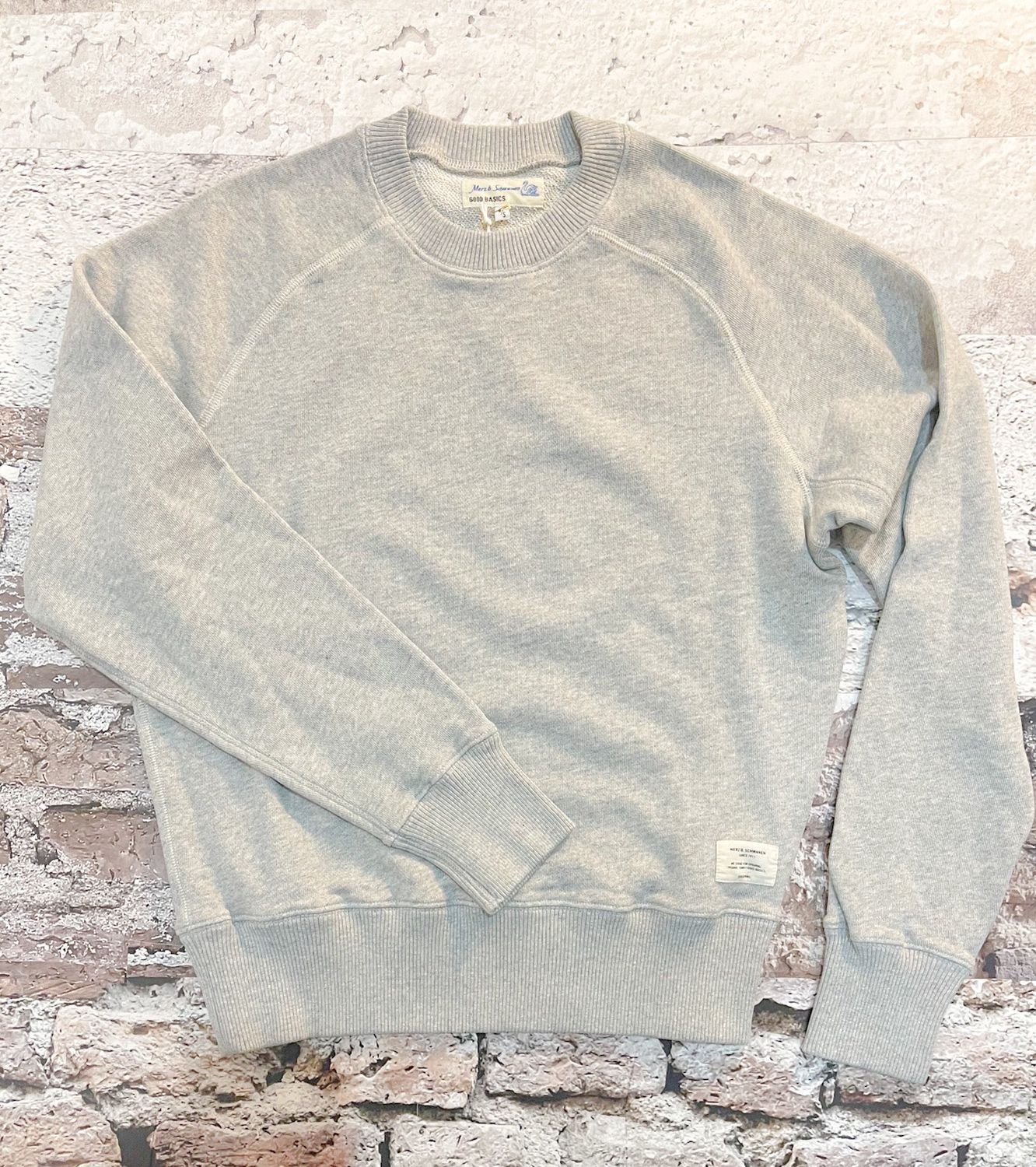 Men&#39;s 9.4 Organic Cotton Relaxed Fit Sweatshirt, Color: Grey Melange, Size: S