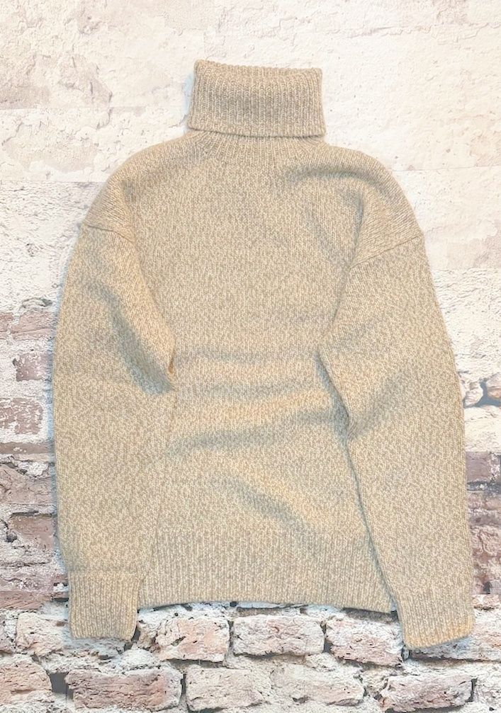 Wool Blend Turtleneck, Color: Cream, Size: M