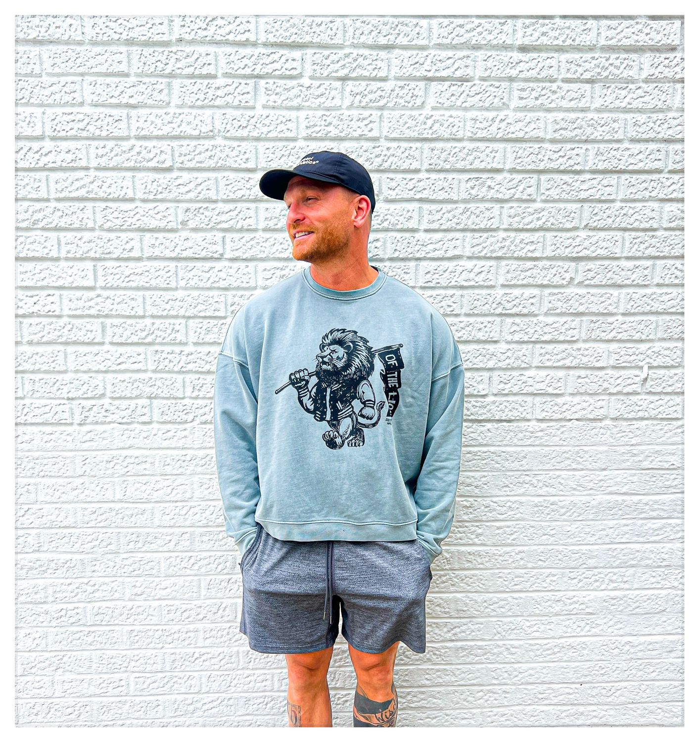 Leon Cool Down Crew Neck, Color: Ocean, Size: S