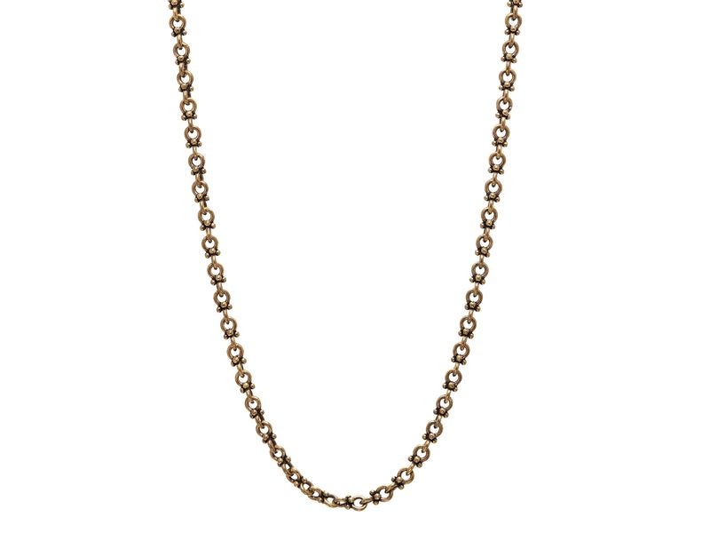 Brass Double Round Chain Nacklace