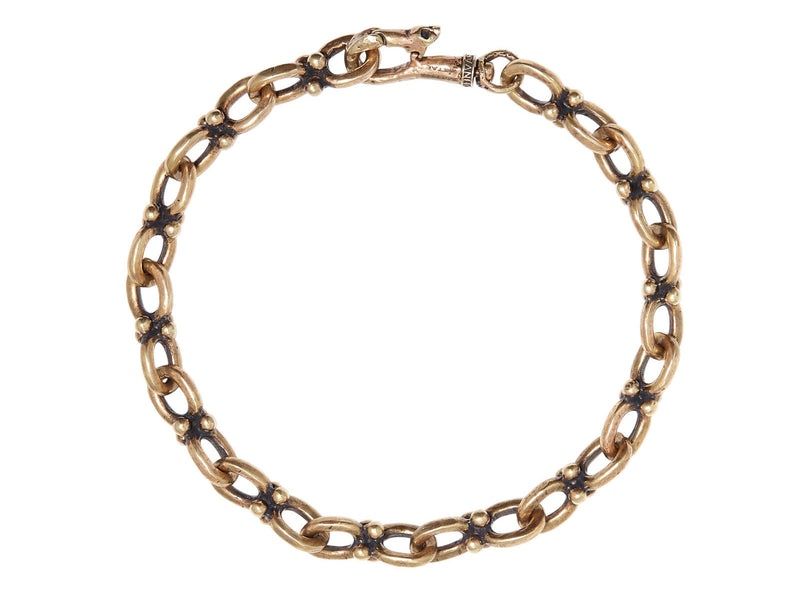 Brass &amp; Silver w/ Lobsters Clasp Bracelet