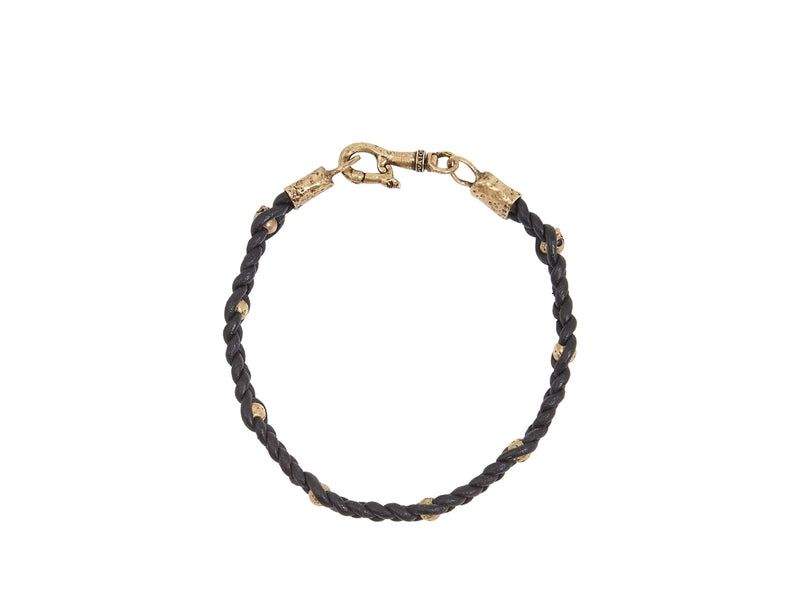 Distressed Brass  w/ Scull Clasp Bracelet