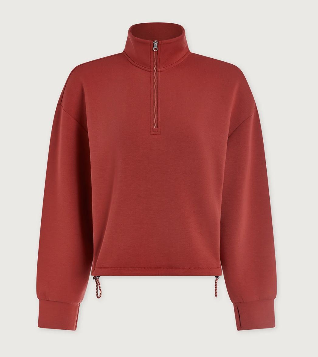 Sian Cropped Half Zip Midlayer