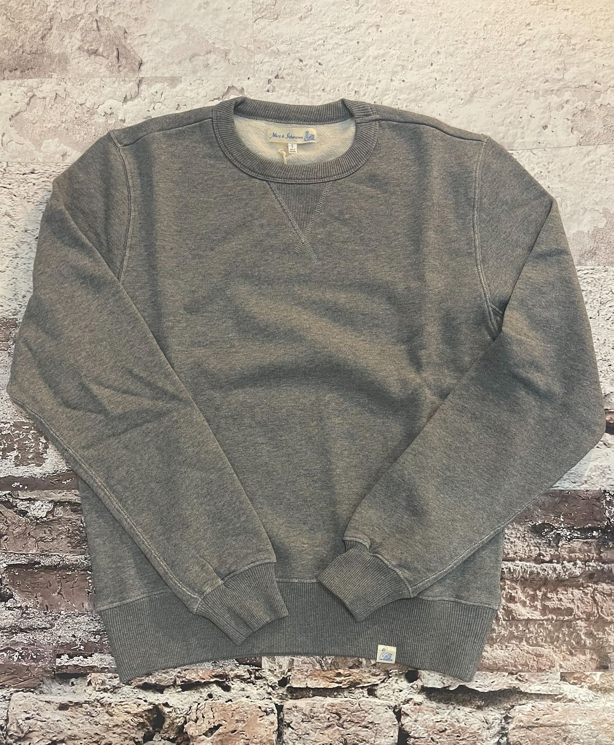 CSW28 : Vintage Fleece Sweatshirt, Color: Grey Melange, Size: S