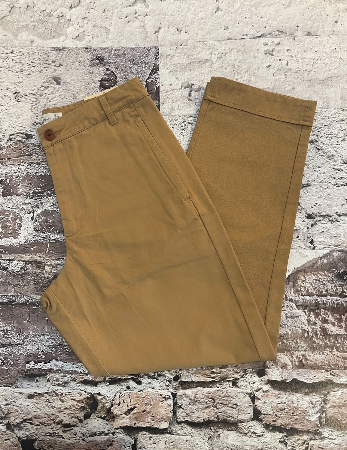 Pants02 Women&#39;s Organic Cotton Twill High Waisted Pant, Color: Khaki, Size: XS