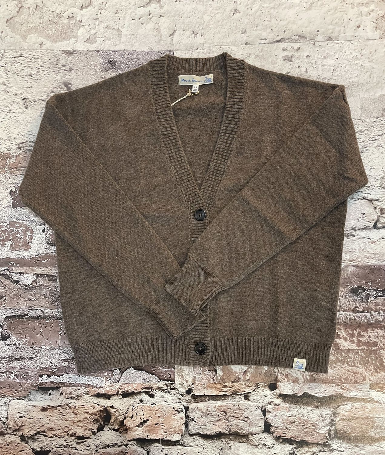 SKCC02 Women&#39;s Merino Silk Cashmere Cropped Cardigan, Color: Grain, Size: XS