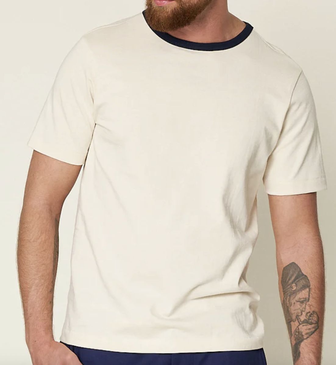 2M15B Classic Fit Sturdy Jersey Contrast Collar Tee