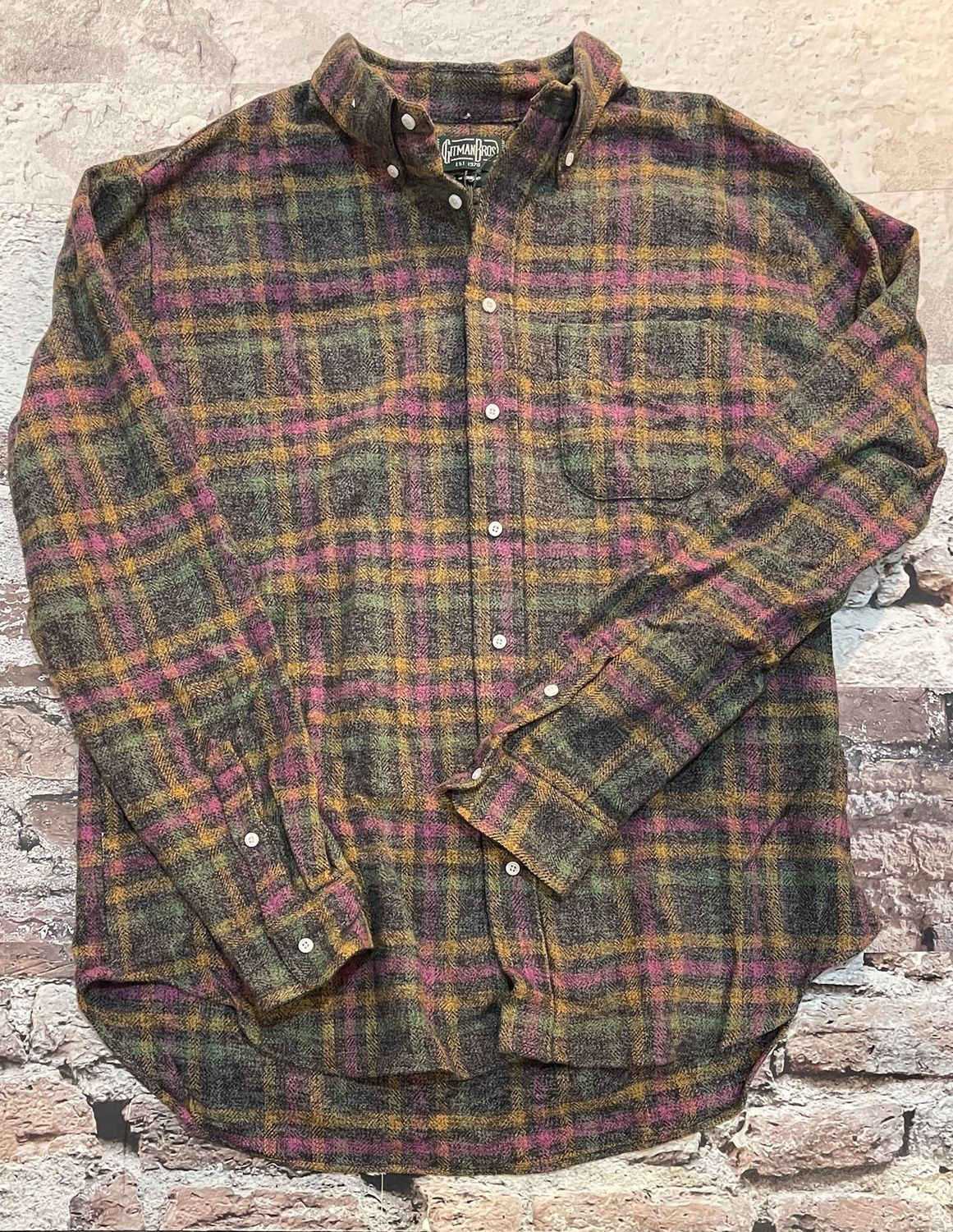 Heavy Tweed Multi Color Check Shirt