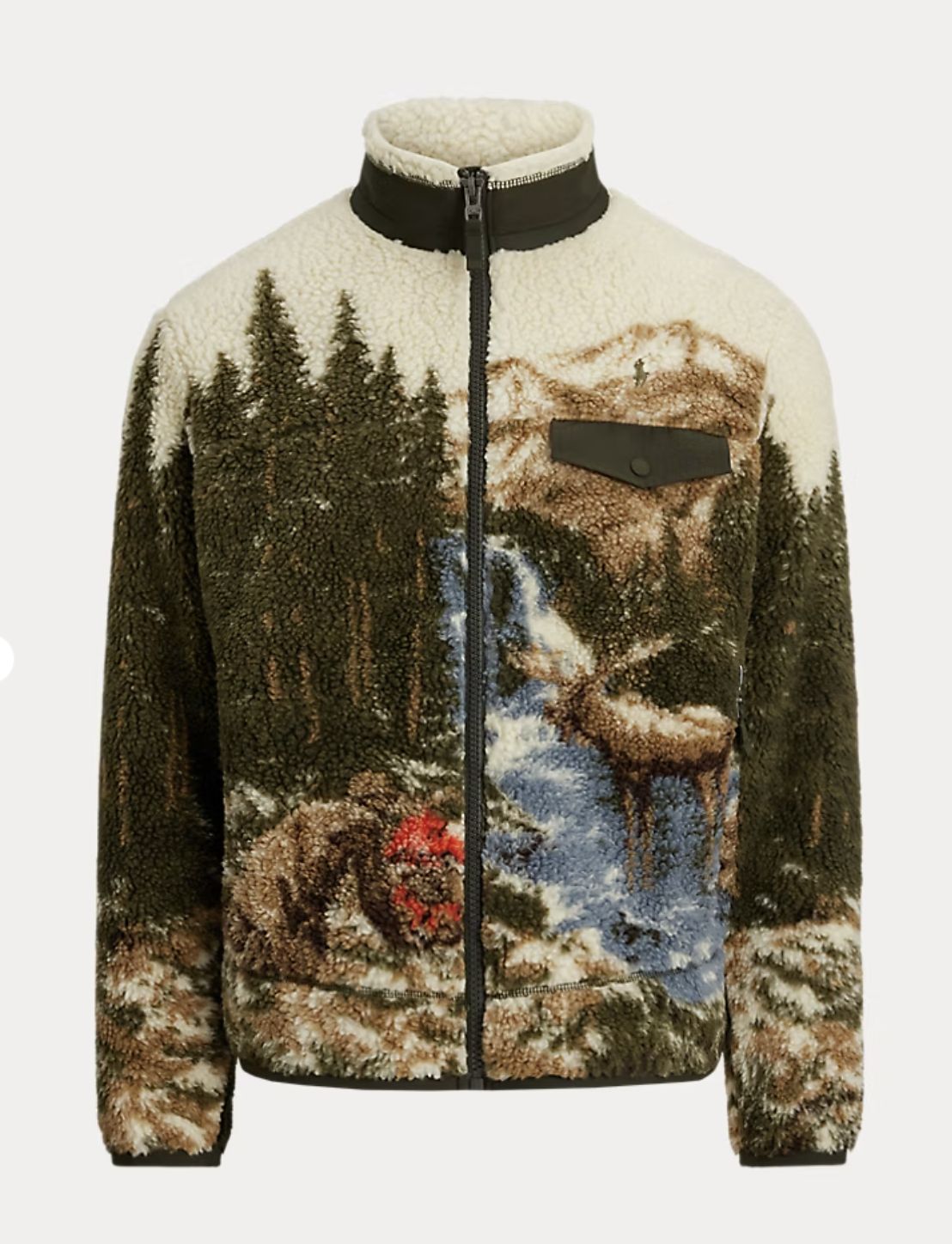 Pile Fleece Graphic Jacket