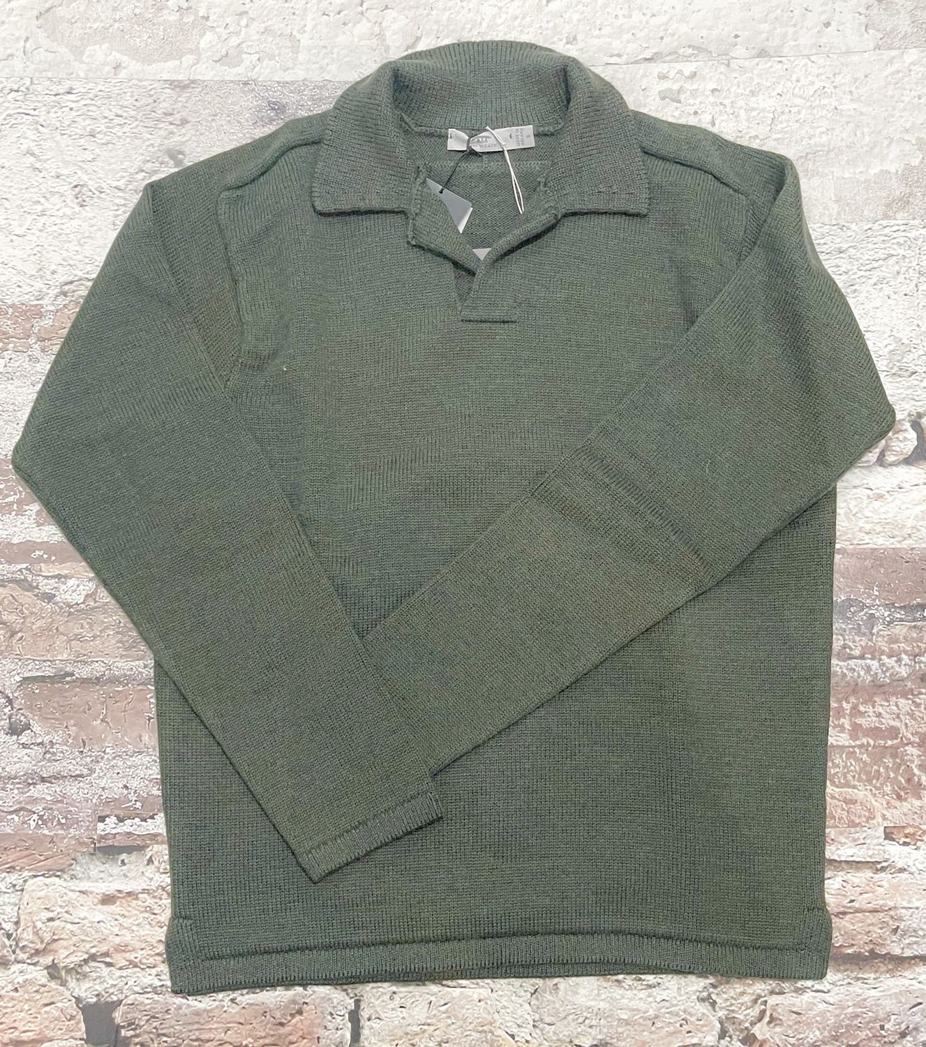 Polo Sweater, Color: Green, Size: S