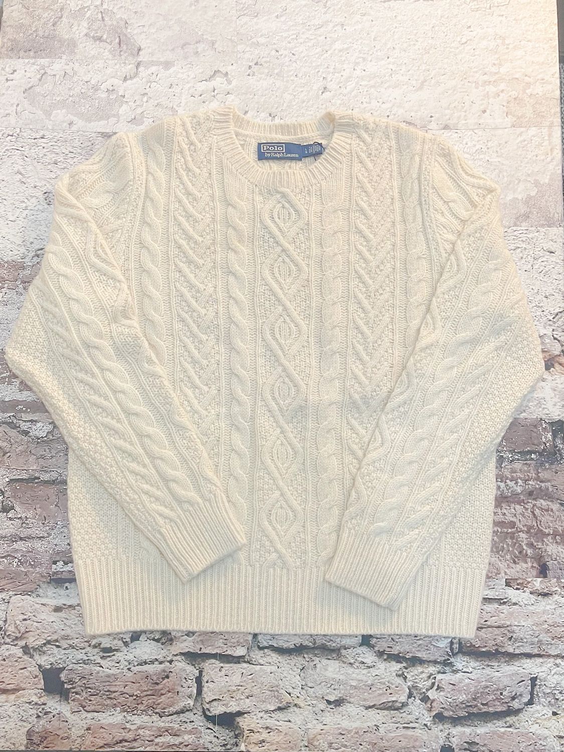 Aran Wool/Alpace Blend Crew Neck Sweater