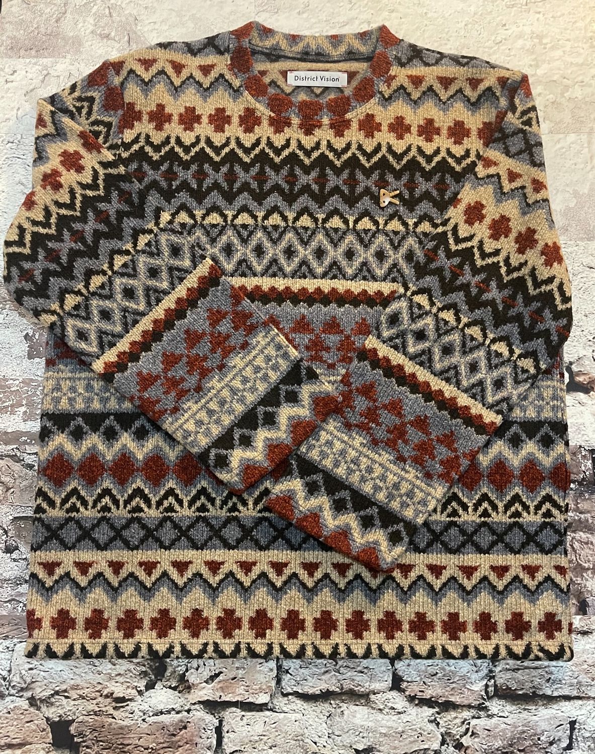 Jacquard Knit Crew Neck