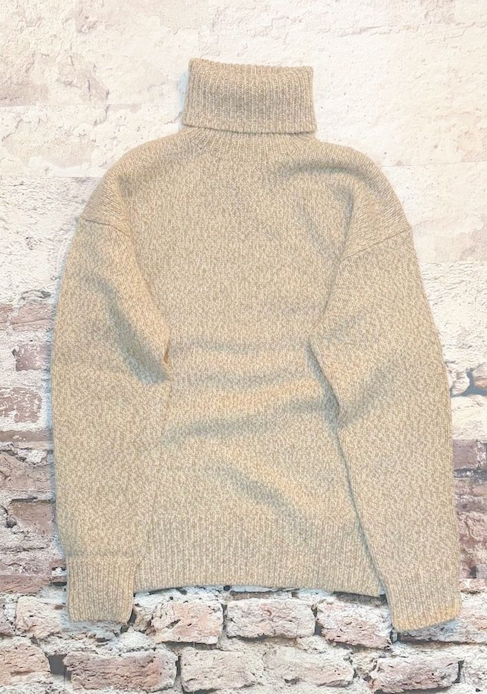 Wool Blend Turtleneck, Color: Cream, Size: M