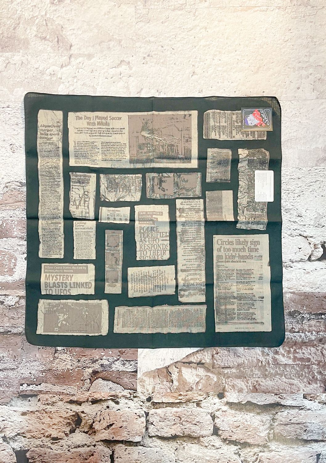 Newspaper Print Bandana